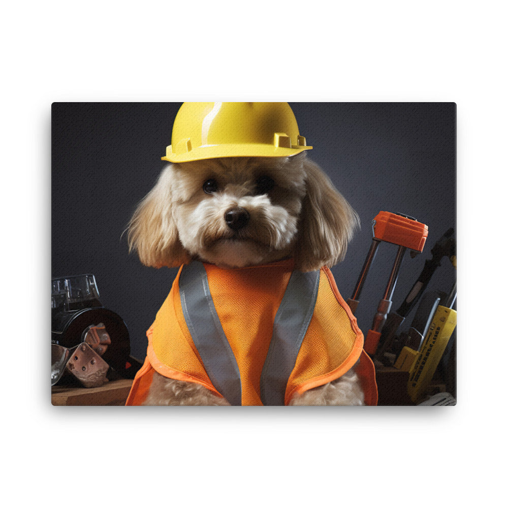Poodle Contractor Canvas - PosterfyAI.com