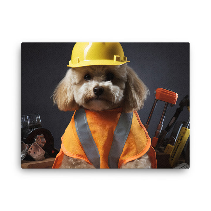 Poodle Contractor Canvas - PosterfyAI.com