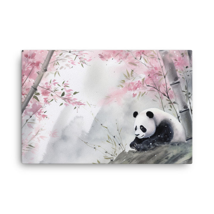 Panda in a Bamboo Grove canvas - Posterfy.AI