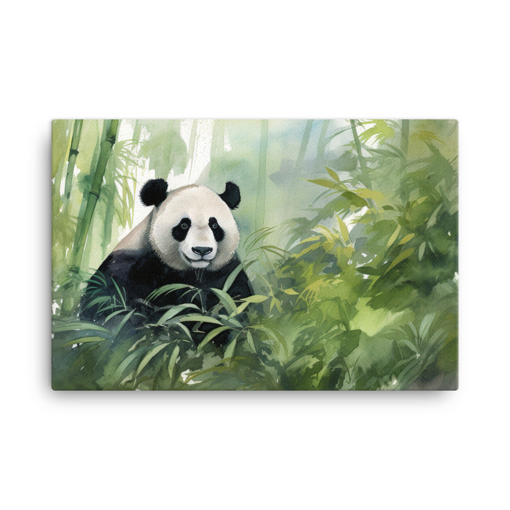 Majestic Panda in Watercolors canvas - Posterfy.AI
