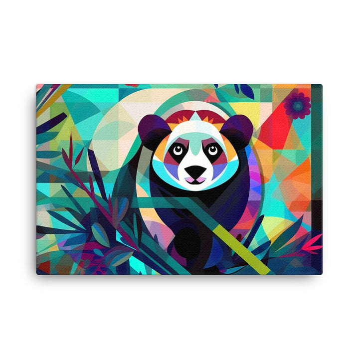 Deco Panda in the Jungle canvas - Posterfy.AI