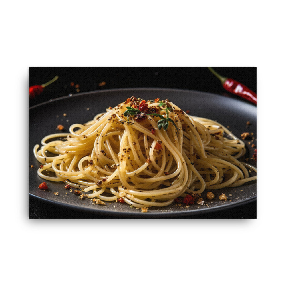 Spaghetti Aglio e Olio canvas - Posterfy.AI