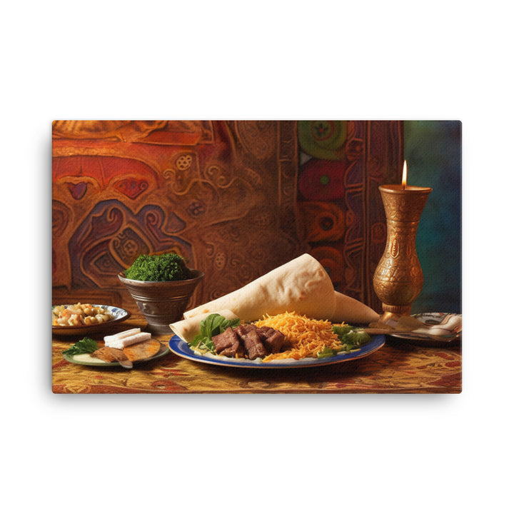 Rich and exotic flavors of shawarma canvas - Posterfy.AI