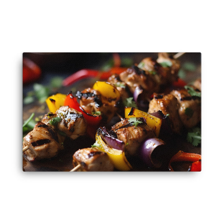 Jerk Chicken Skewers canvas - Posterfy.AI