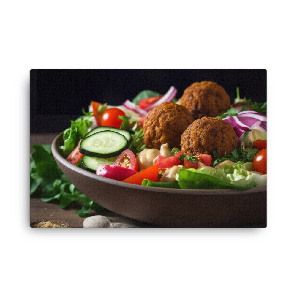 Falafel Salad Bowl canvas - Posterfy.AI