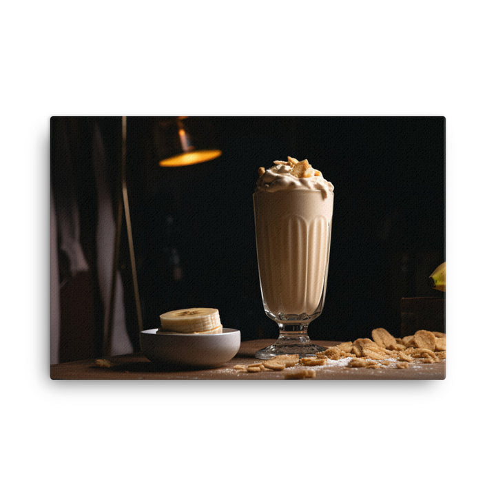 Peanut Butter Banana Milkshake canvas - Posterfy.AI