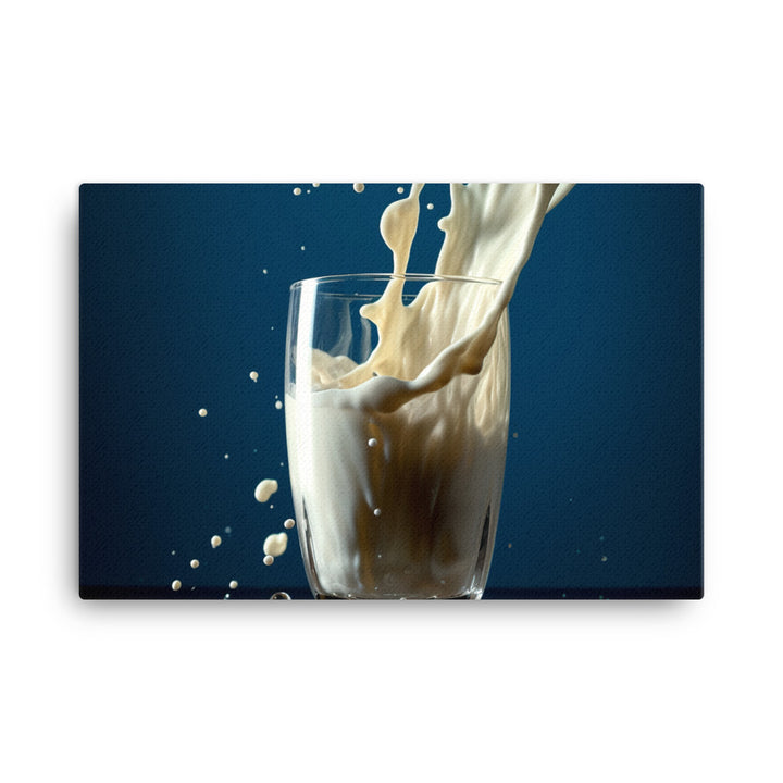 Pouring classic vanilla milkshake canvas - Posterfy.AI