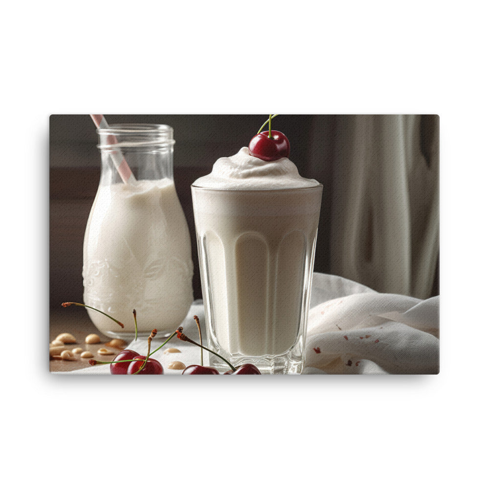 Classic vanilla milkshake canvas - Posterfy.AI