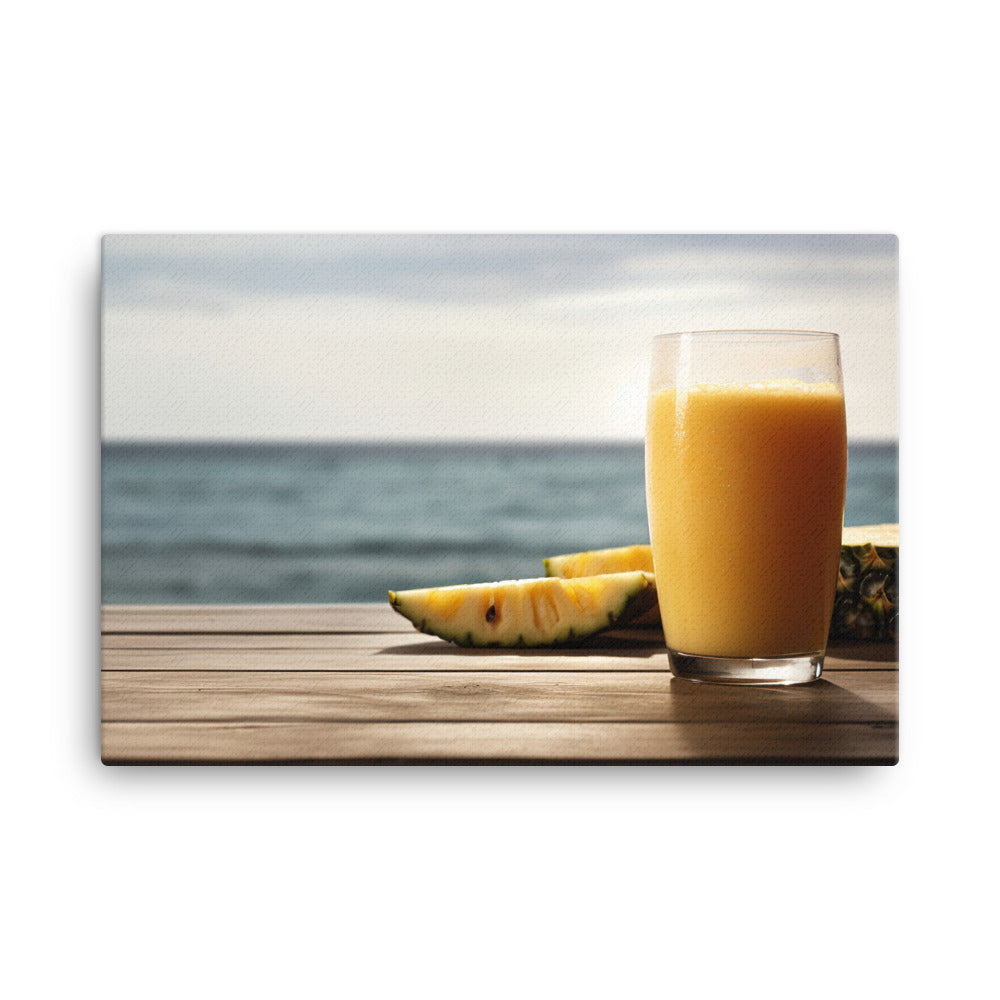 Mango pineapple smoothie canvas - Posterfy.AI