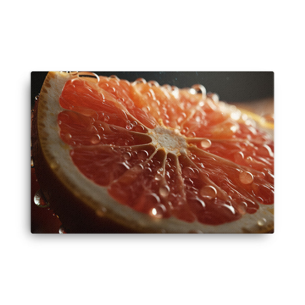 Grapefruit half being squeezed canvas - Posterfy.AI