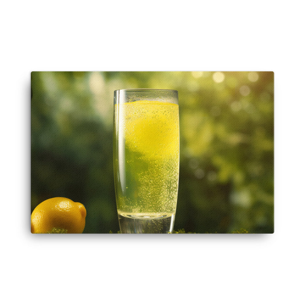 Ice cold lemon lime soda canvas - Posterfy.AI