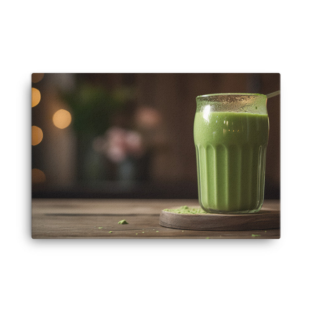 Matcha Smoothie canvas - Posterfy.AI