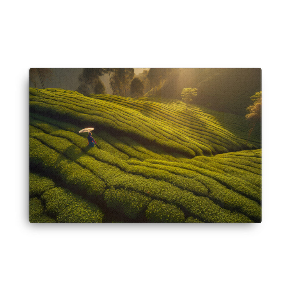 Oolong Tea Field canvas - Posterfy.AI