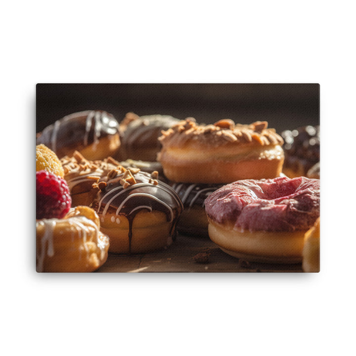 Decadent Pastries and Donuts canvas - Posterfy.AI
