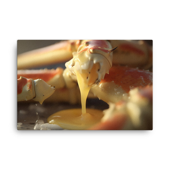 Crab Legs with Melted Butter canvas - Posterfy.AI