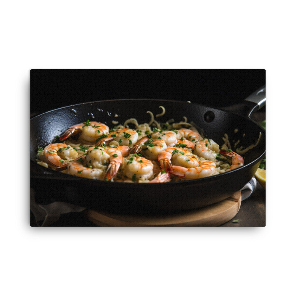 Buttery Garlic Shrimp Scampi canvas - Posterfy.AI