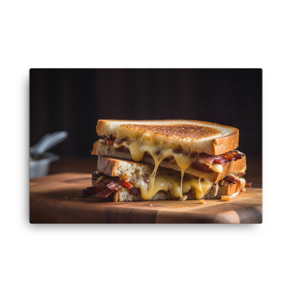 Swiss and Bacon Grilled Cheese canvas - Posterfy.AI