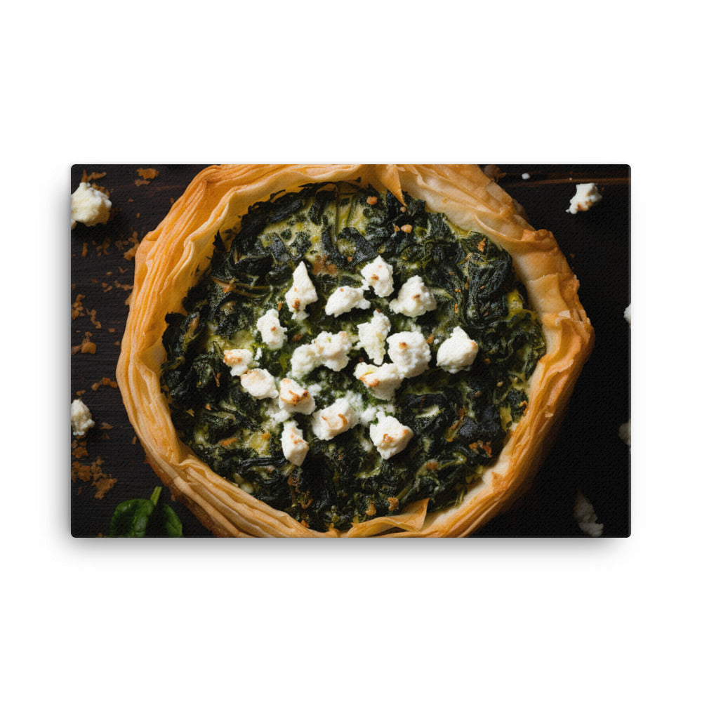 Feta and Spinach Tart canvas - Posterfy.AI
