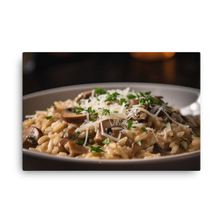 Sausage and Mushroom Risotto canvas - Posterfy.AI