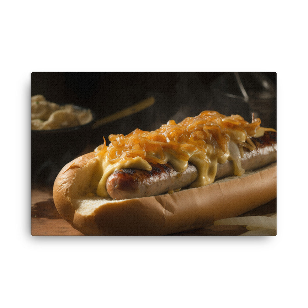 Grilled Bratwurst canvas - Posterfy.AI