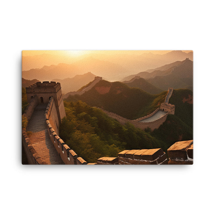 Capturing the Great Wall at Sunrise canvas - Posterfy.AI