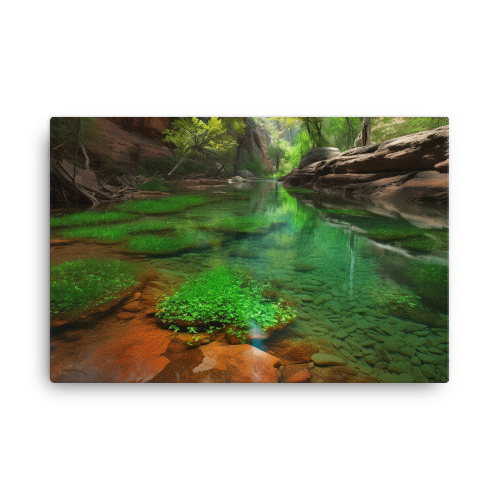 Unveiling Oasis Like Serenity in Zion canvas - Posterfy.AI