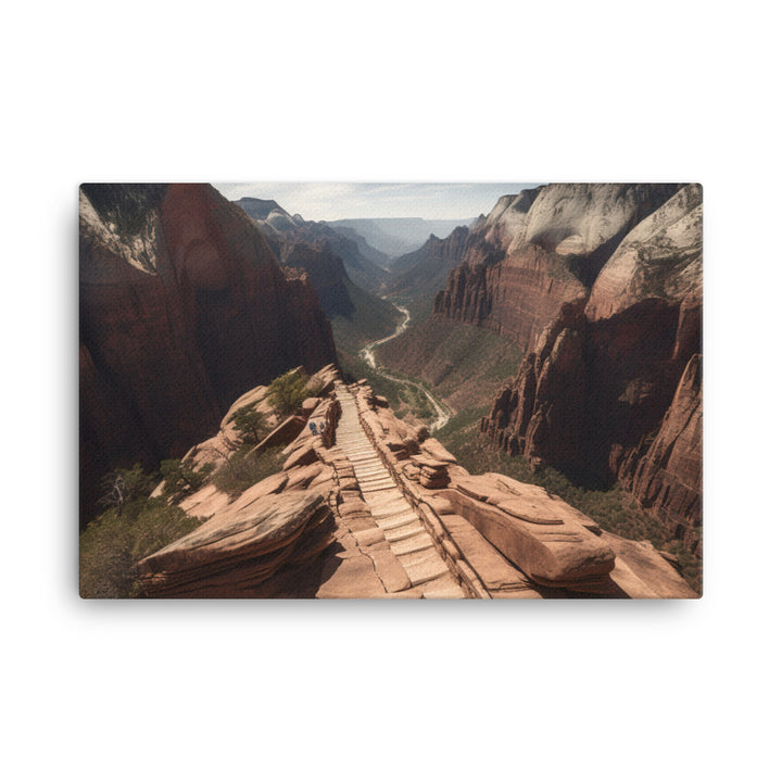 Conquer the Heights for a Breathtaking Panorama canvas - Posterfy.AI