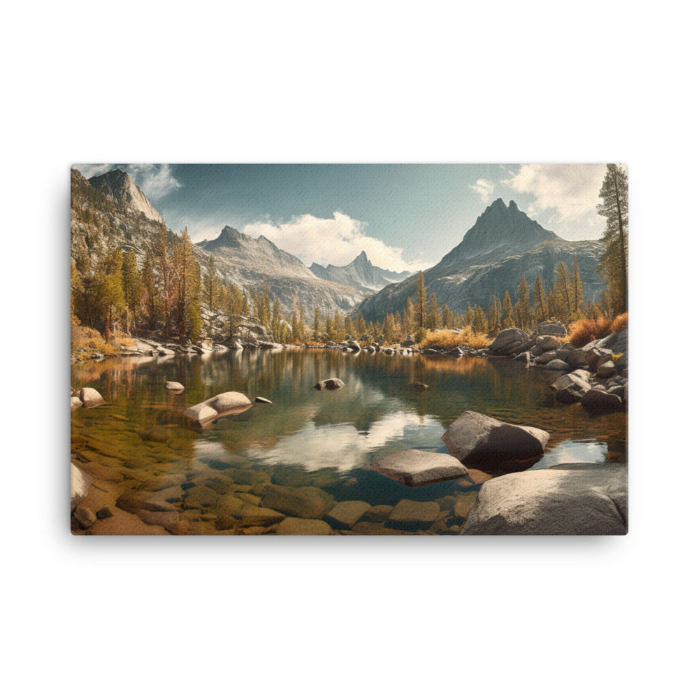 Yosemites Pristine Alpine Lakes canvas - Posterfy.AI