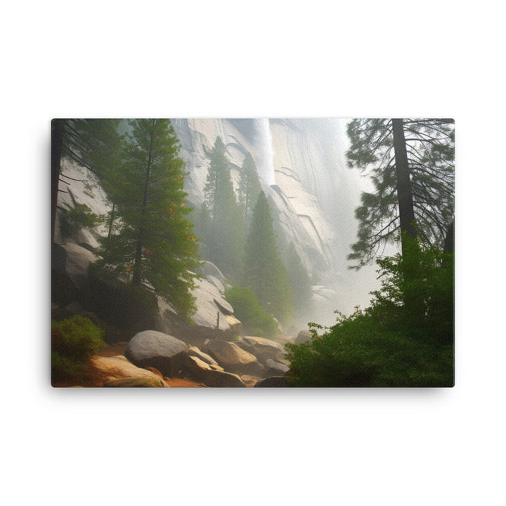 Vernal Fall in Yosemite canvas - Posterfy.AI