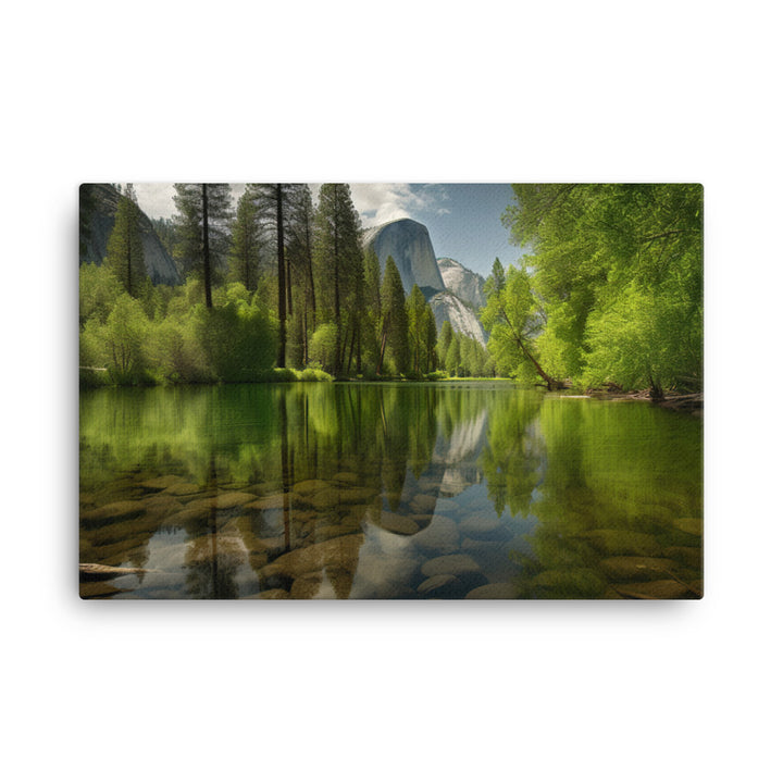 Unveiling Yosemites Serene Beauty canvas - Posterfy.AI