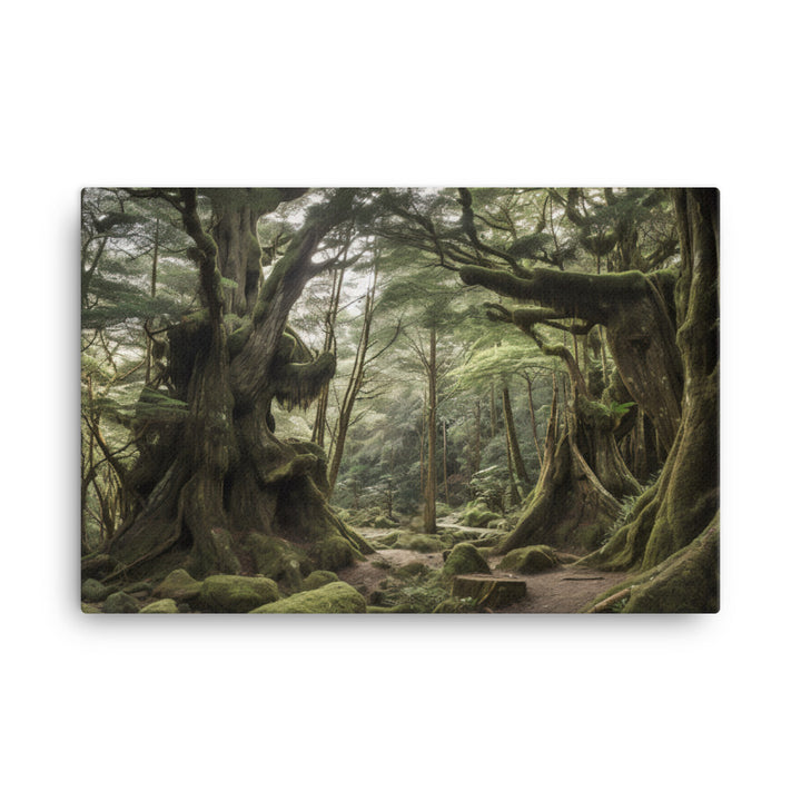 Yakushimas Majestic Yakusugi Cedar Trees canvas - Posterfy.AI