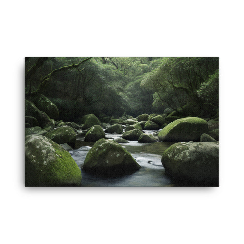 Yakushimas Forest Streams canvas - Posterfy.AI