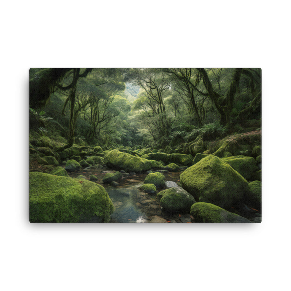 Verdant Beauty of Yakushima canvas - Posterfy.AI