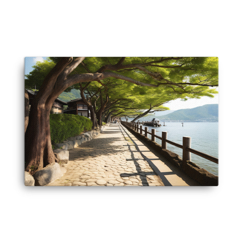 Stroll Along Amanohashidates Promenade canvas - Posterfy.AI