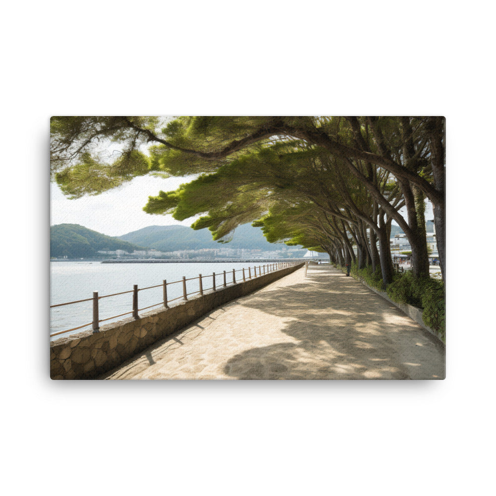 Stroll Along Amanohashidates Promenade canvas - Posterfy.AI