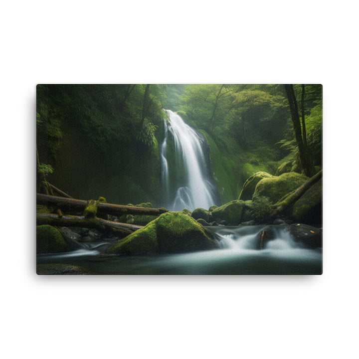 Nachi Falls in a Tranquil Setting canvas - Posterfy.AI