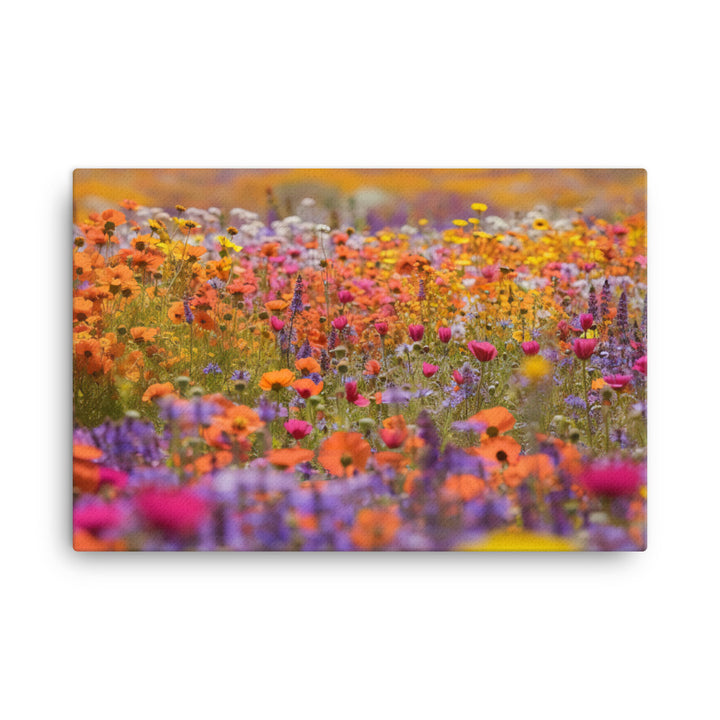 Bieis Colorful Fields in Bloom canvas - Posterfy.AI