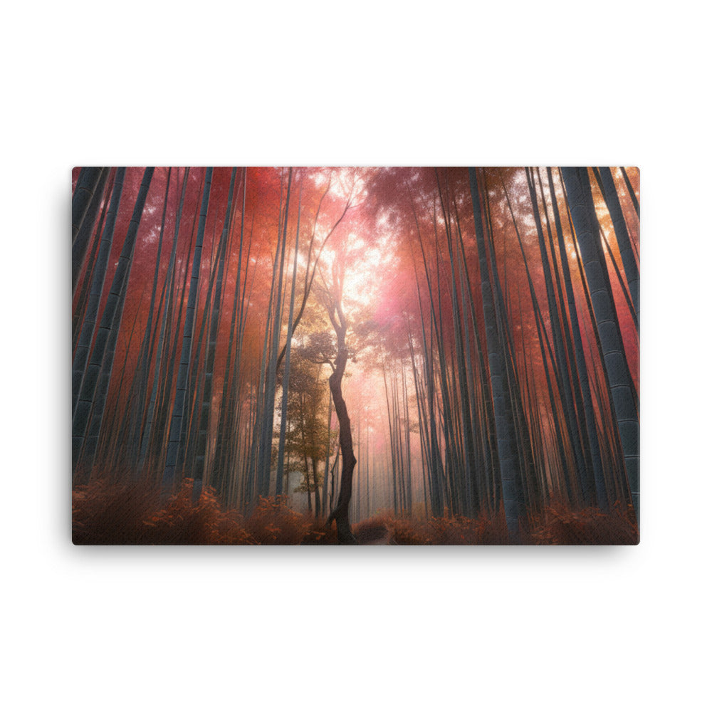 Seasonal Splendor in Arashiyama Bamboo Grove canvas - Posterfy.AI