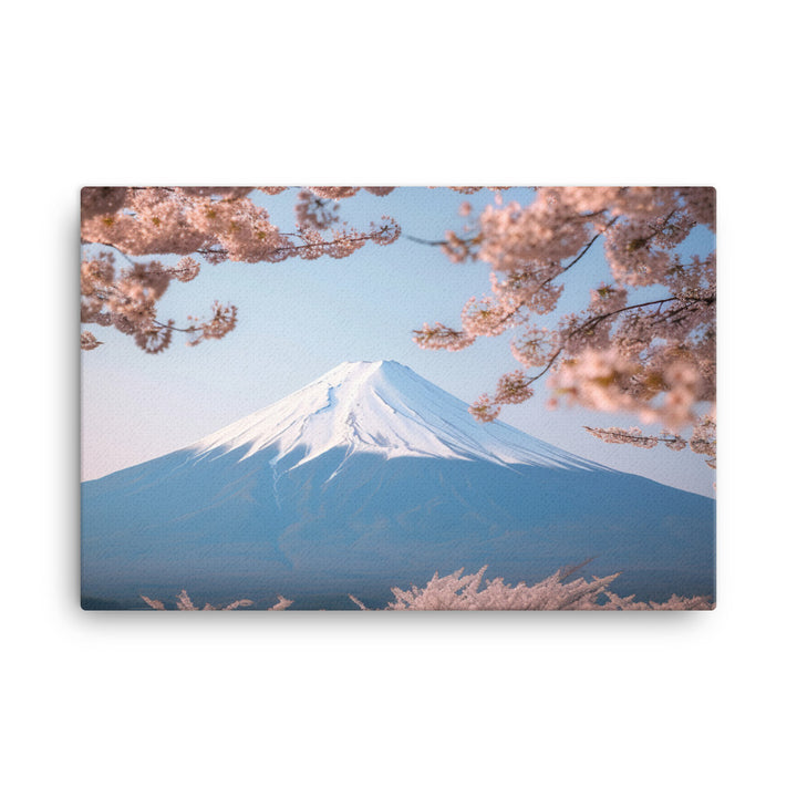 Enveloped in Cherry Blossoms at Mount Fuji canvas - Posterfy.AI