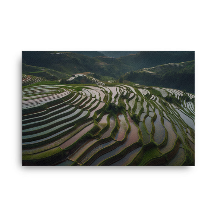Guilin Rice Terraces from Above canvas - Posterfy.AI