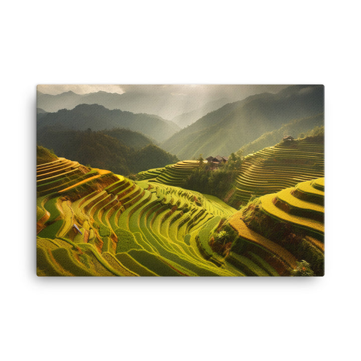 Beauty of Guilin Rice Terraces canvas - Posterfy.AI