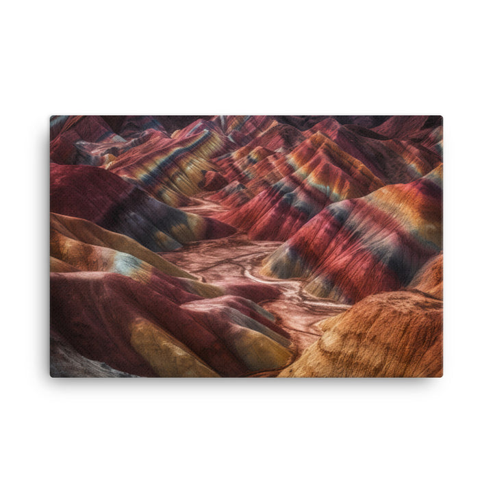 Surreal Beauty of Zhangye Danxia Landform canvas - Posterfy.AI