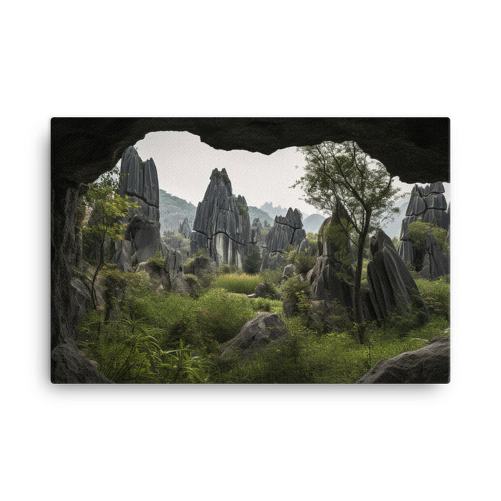 Shilin Stone Forest with Natural Archways canvas - Posterfy.AI