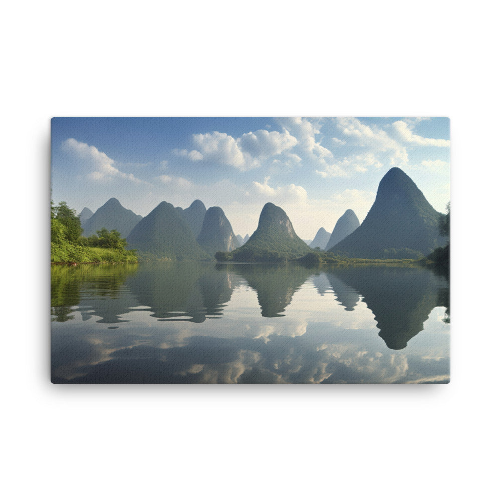 Li Rivers Karst Limestone Mountains canvas - Posterfy.AI