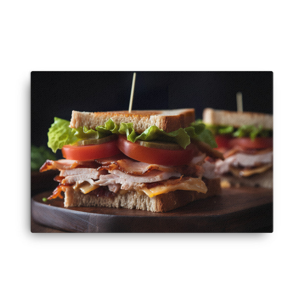 The Classic Club Sandwich canvas - Posterfy.AI