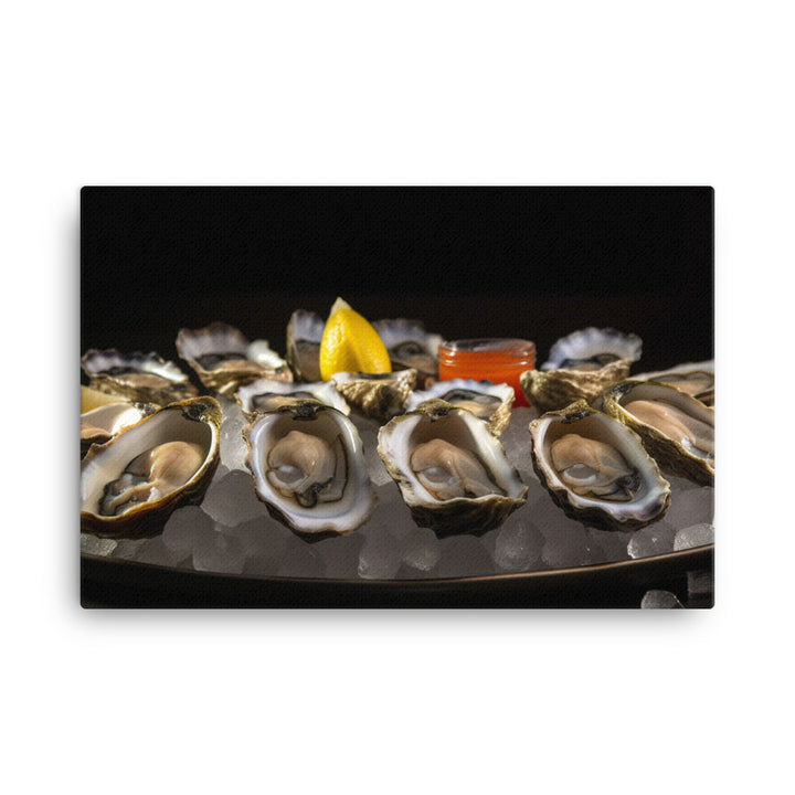 Freshly Shucked Malpeque Oyster canvas - Posterfy.AI
