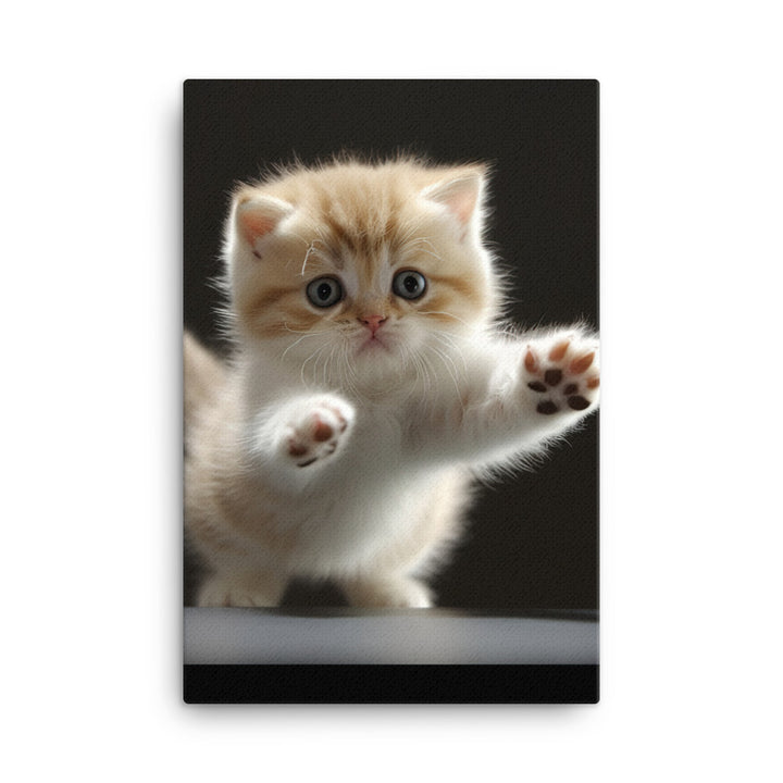 Exotic Shorthair Kitten Canvas - PosterfyAI.com