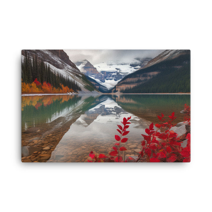 Vibrant Colors of Lake Louise canvas - Posterfy.AI