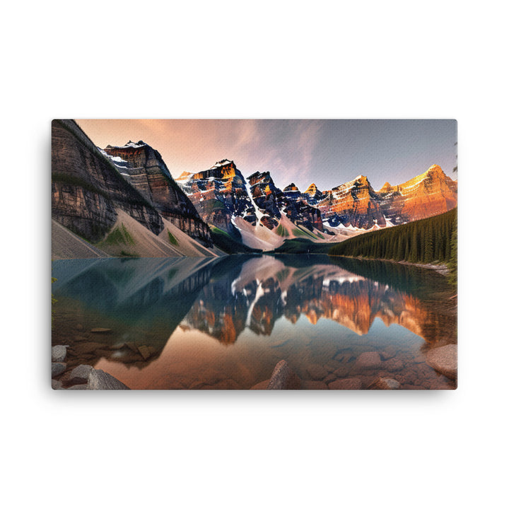 Majestic Beauty of Moraine Lake canvas - Posterfy.AI