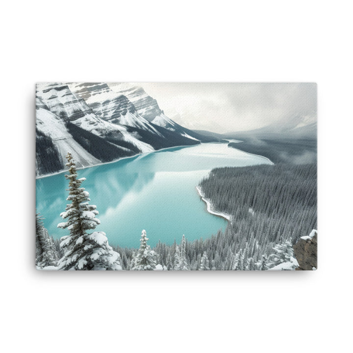 Frozen Beauty of Peyto Lake canvas - Posterfy.AI